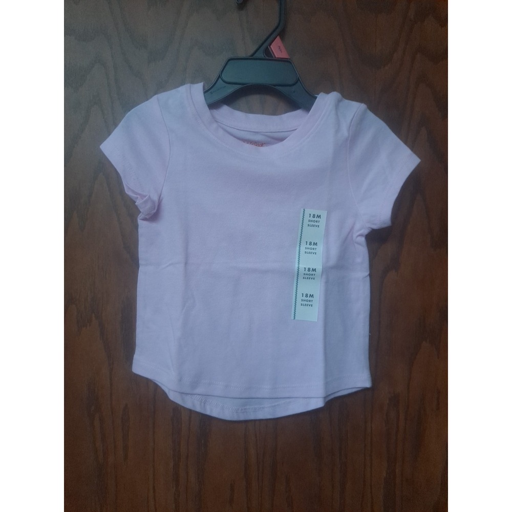 NWT Cat & Jack Girls Toddler Size‎ 18M Light Purple Tshirt Ready To Be Customize